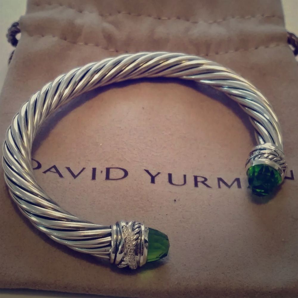 David Yurman Peridot Diamond Bracelet